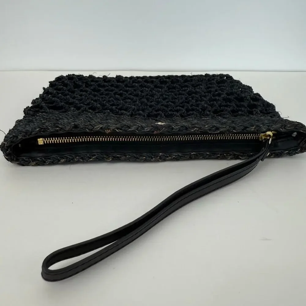 Helen Kaminski Woven Raffia Clutch Bag Large Envelope